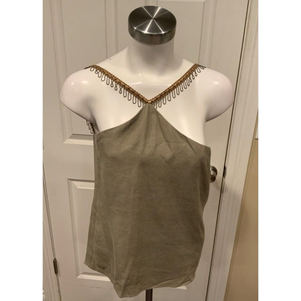 T. Ba Spanish Clothier Axels LTD Asymetric Tencel Top Smoke Gray NWT $275 Size 2
